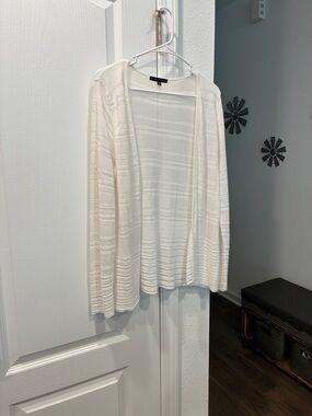 Tiana B. Cream Open-Front Lightweight Cardigan